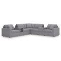  Signature Design by Ashley Modmax 92104S69 7 pc Balanced Sectional with Audio and Storage Consoles IMAGE 1