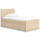  Signature Design by Ashley Onita EB9632B10 Twin Panel Platform Bed with 1 Side Storage IMAGE 1