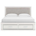  Signature Design by Ashley Zuraleus PCB3381B9 King Upholstered Panel Storage Bed IMAGE 2