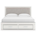  Signature Design by Ashley Zuraleus PCB3381B9 King Upholstered Panel Storage Bed IMAGE 2
