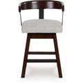  Signature Design by Ashley Haddigan D596-224 Upholstered Swivel Barstool IMAGE 2