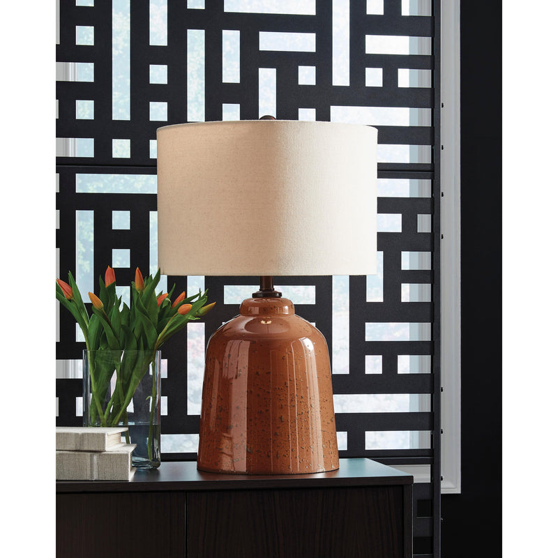  Signature Design by Ashley Aaleahya L430904 Glass Table Lamp IMAGE 2