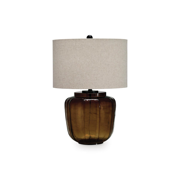  Signature Design by Ashley Bainmore L430914 Glass Table Lamp IMAGE 1