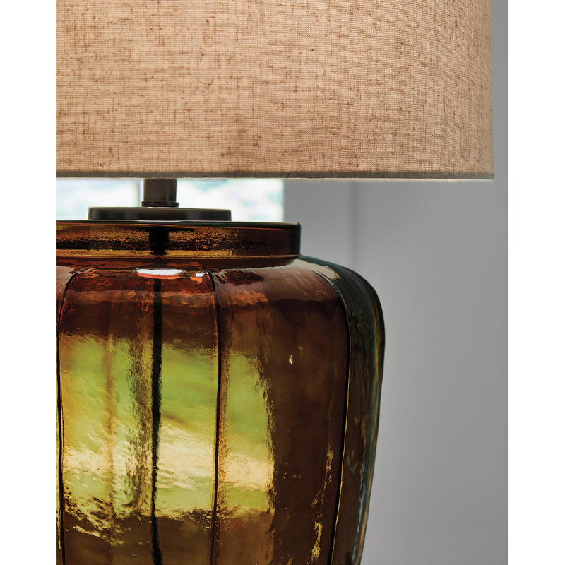 Signature Design by Ashley Bainmore L430914 Glass Table Lamp IMAGE 3