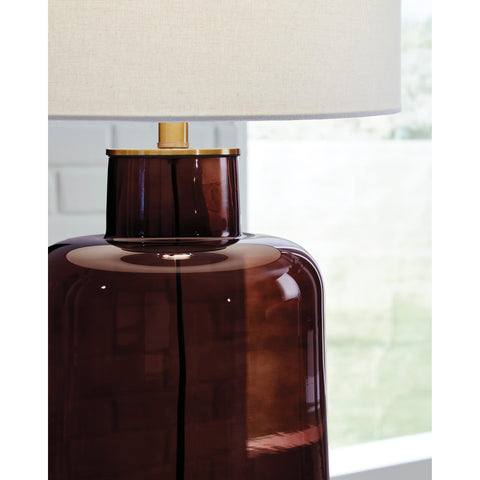  Signature Design by Ashley Mette L430924 Glass Table Lamp IMAGE 3