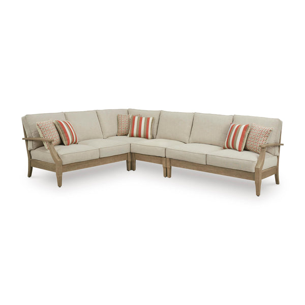  Signature Design by Ashley Clare View P801P11 4 pc Outdoor Sectional IMAGE 1