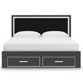  Signature Design by Ashley Zuraleus PCB3380B11 King Upholstered Panel Storage Bed IMAGE 3