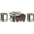  Signature Design by Ashley Jazmore T671T1 Coffee Table and 2 Ends IMAGE 1