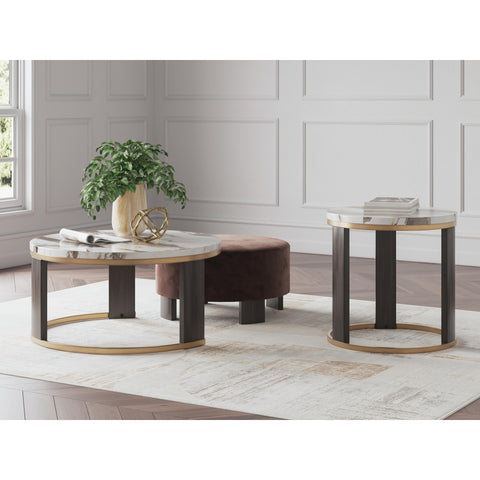  Signature Design by Ashley Jazmore T671T1 Coffee Table and 2 Ends IMAGE 2