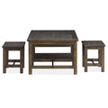  Magnussen Smithton T5537-43 Rectangular Cocktail Table with 2 Stools IMAGE 10