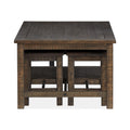  Magnussen Smithton T5537-43 Rectangular Cocktail Table with 2 Stools IMAGE 12