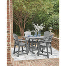  Signature Design by Ashley Sanctuary Beach PCP227-632 Square Counter Table with Umbrella Option IMAGE 6