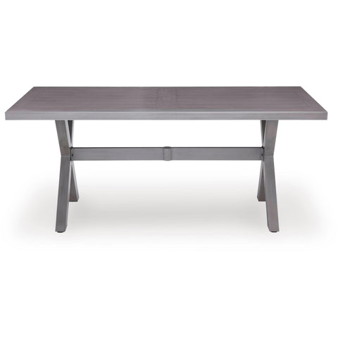  Signature Design by Ashley Half Moon Beach PCP418-625 Rectangular Dining Table with Umbrella Option IMAGE 2