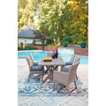  Signature Design by Ashley Half Moon Beach PCP418-625 Rectangular Dining Table with Umbrella Option IMAGE 6