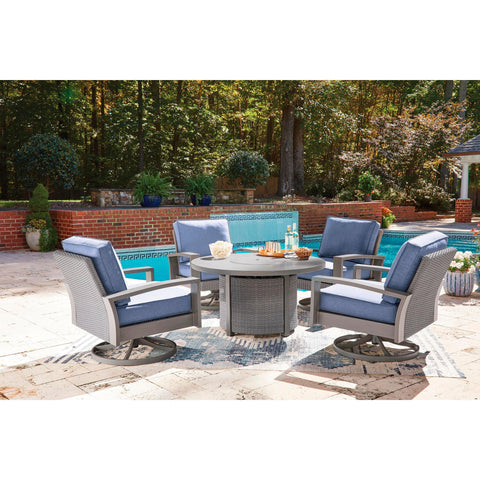 Signature Design by Ashley Half Moon Beach PCP418-821 Swivel Lounge with  Cushion IMAGE 5
