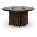  Signature Design by Ashley Monterey Point PCP760-776 Round Fire Pit Table IMAGE 1