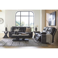  Benchcraft Mackmenville Reclining Leather Look Loveseat with Console 7471394 IMAGE 10