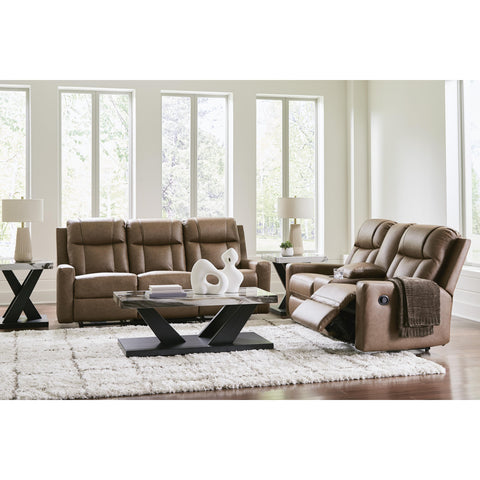  Benchcraft Mackmenville Reclining Leather Look Loveseat with Console 7471494 IMAGE 8