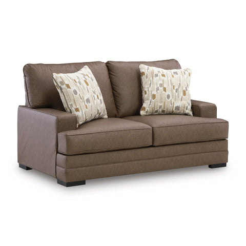  Benchcraft VillaCourt Stationary Leather Look Loveseat 7490935 IMAGE 1