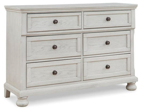 Robbinsdale 6-Drawer Dresser – Antiqued White