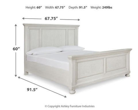 Robbinsdale Queen Panel Bed – Antiqued White