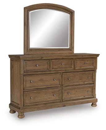 Feddinger 2-Piece Master Dresser and Mirror Set – Medium Brown