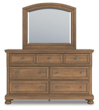 Feddinger 2-Piece Master Dresser and Mirror Set – Medium Brown