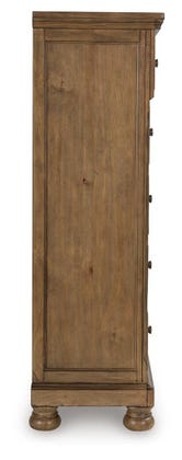Feddinger Grand 5-Drawer Tall Chest – Medium Brown