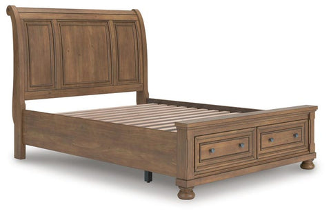 Feddinger Queen Storage Sleigh Bed – Medium Brown