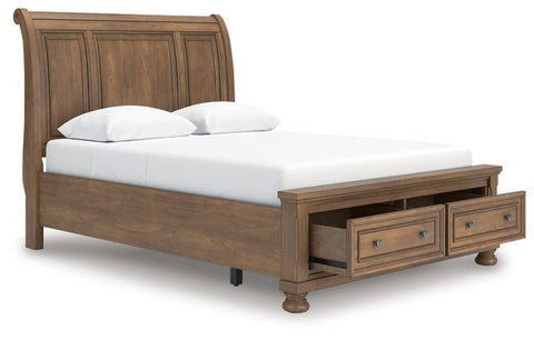 Feddinger Queen Storage Sleigh Bed – Medium Brown