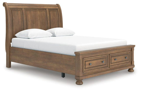 Feddinger Queen Storage Sleigh Bed – Medium Brown