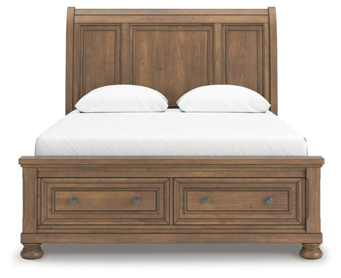 Feddinger Queen Storage Sleigh Bed – Medium Brown