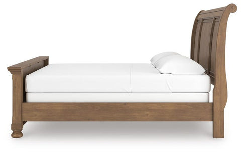 Feddinger King Sleigh Bed – Medium Brown