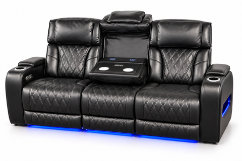 Party Time Power Recliner Sofa – Black