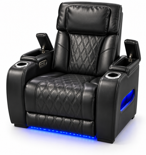 Party Time Power Recliner Chair – Black