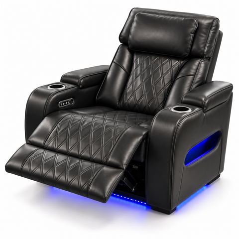 Party Time Power Recliner Chair – Black