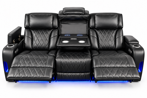 Party Time Power Recliner Sofa – Black