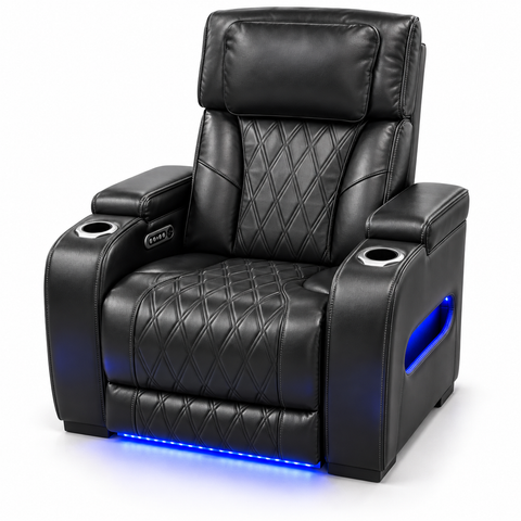 Party Time Power Recliner Chair – Black