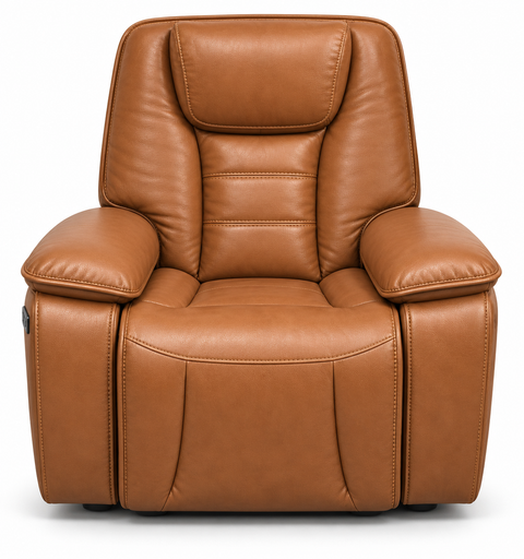 Verona Luxury Leather Power Recliner Chair with Power Headrest & USB