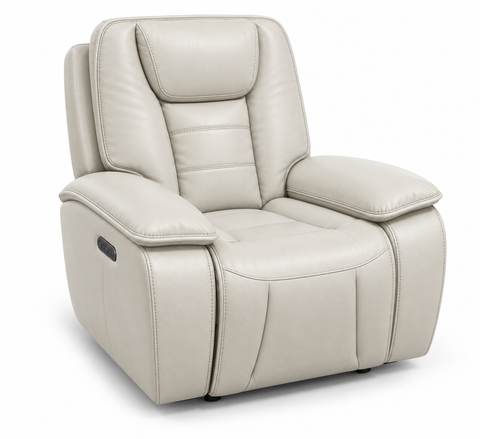 Verona Luxury Leather Power Recliner Chair with Power Headrest & USB
