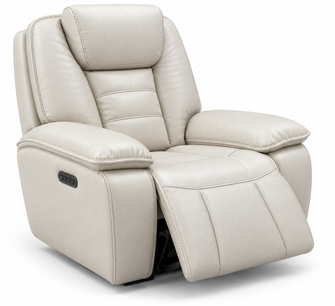 Verona Luxury Leather Power Recliner Chair with Power Headrest & USB