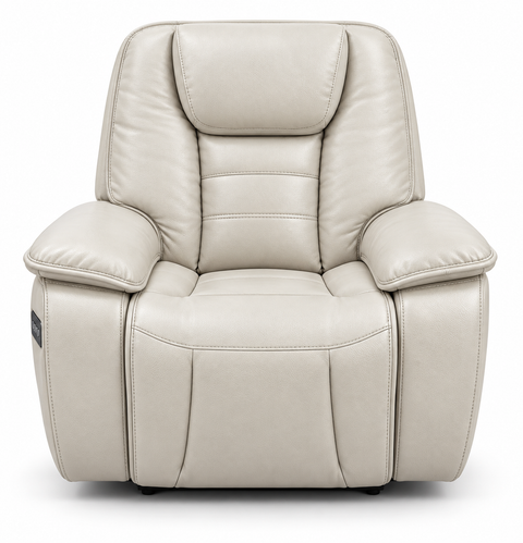 Verona Luxury Leather Power Recliner Chair with Power Headrest & USB