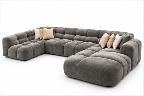Kitsilano Grand Modular U-Shape Sectional with Curved Chaise