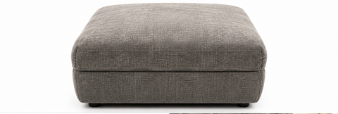 Milano Grand 38" Oversized Square Cocktail Ottoman – Charcoal