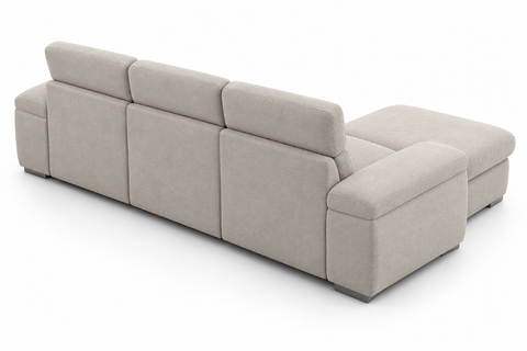 Veloce Modern Pop-Up Sleeper Sectional with Storage Chaise & Adjustable Headrests