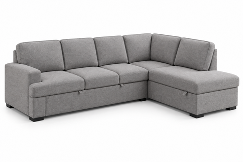 Haven Modern Corner Pop-Up Sleeper Sectional with Storage Chaise & Drop-Down Console