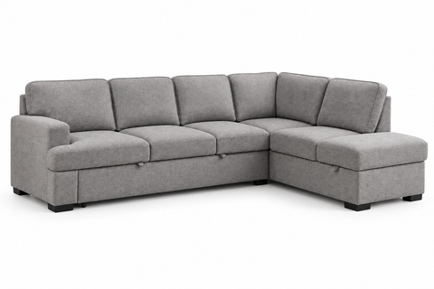 Haven Modern Corner Pop-Up Sleeper Sectional with Storage Chaise & Drop-Down Console