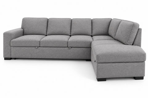 Haven Modern Corner Pop-Up Sleeper Sectional with Storage Chaise & Drop-Down Console