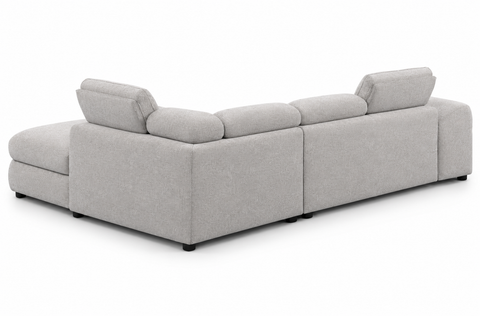 Ravenna Modern Corner Pop-Up Sleeper Sectional with Storage Chaise & Articulating Headrests