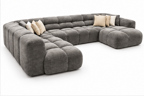 Kitsilano Grand Modular U-Shape Sectional with Curved Chaise